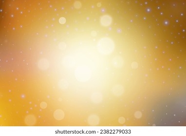 Dark Yellow vector backdrop in holiday style. A Smart Illustration with gradient Christmas elements. Pattern for ads, poster, banner of books.