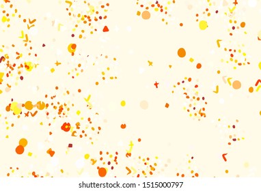 Dark Yellow vector backdrop with memphis shapes. Simple colorful illustration with abstract gradient shapes. Simple design for your web site.