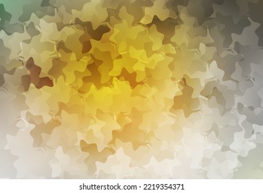 Dark Yellow vector backdrop with memphis shapes. Decorative design in abstract style with random forms. Best smart design for your business.