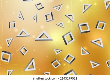 Fondo vector amarillo oscuro con rhombus. Ilustración con un conjunto de rectángulos coloridos. Diseño inteligente para su anuncio comercial.