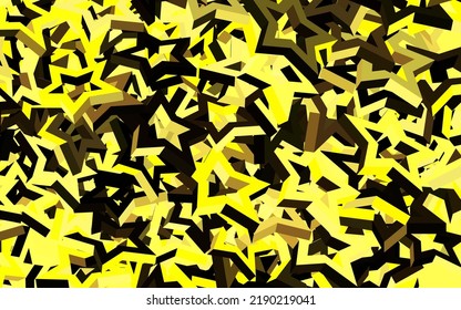 Dark Yellow vector backdrop with small and big stars. Blurred decorative design in simple style with stars. Pattern for astronomy websites.
