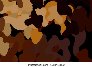 Dark Yellow vector background with abstract shapes. Illustration with colorful gradient shapes in abstract style. Simple design for your web site.