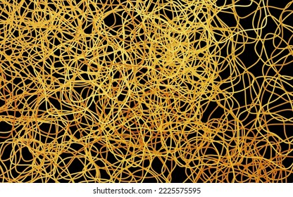 Dark Yellow vector background with abstract shapes. Colorful chaotic forms with gradient in modern style. Simple design for your web site.