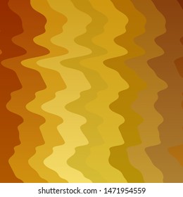 Dark Yellow vector background with bent lines. Bright illustration with gradient circular arcs. Pattern for busines booklets, leaflets