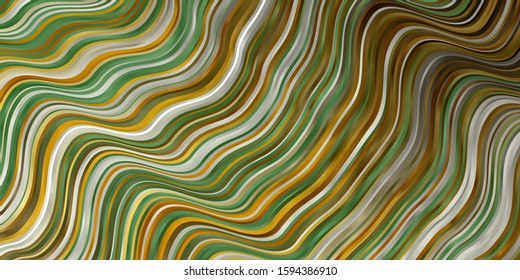 Dark Yellow vector background with bows. Colorful illustration, which consists of curves. Template for cellphones.