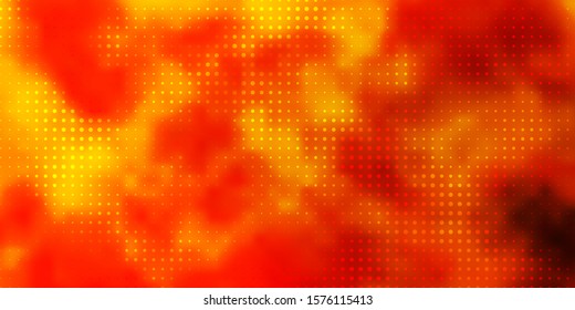 Dark Yellow vector background with bubbles. Modern abstract illustration with colorful circle shapes. New template for a brand book.