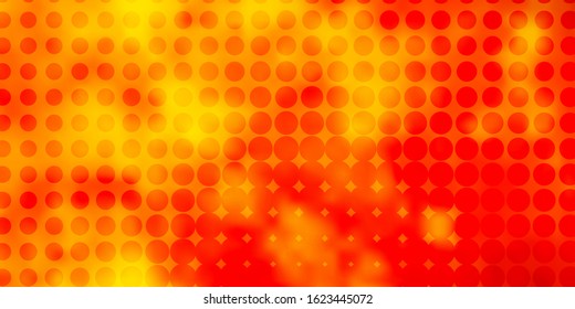 Dark Yellow vector background with bubbles. Abstract illustration with colorful spots in nature style. Design for posters, banners.