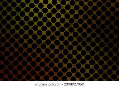 Dark Yellow vector background with bubbles. Glitter abstract illustration with blurred drops of rain. New template for your brand book.