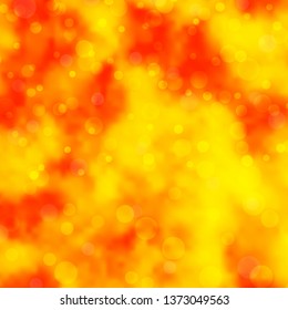 Dark Yellow vector background with circles. Colorful illustration with gradient dots in nature style. Pattern for booklets, leaflets.