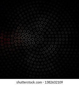 Dark Yellow vector background with circles. Abstract decorative design in gradient style with bubbles. Design for your commercials.