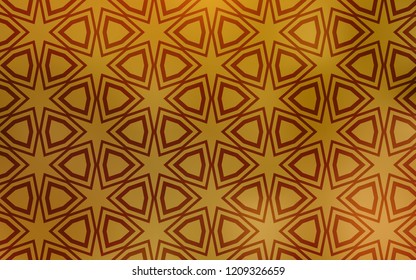 Dark Yellow vector background with colored stars. Blurred decorative design in simple style with stars. Pattern for new year ad, booklets.