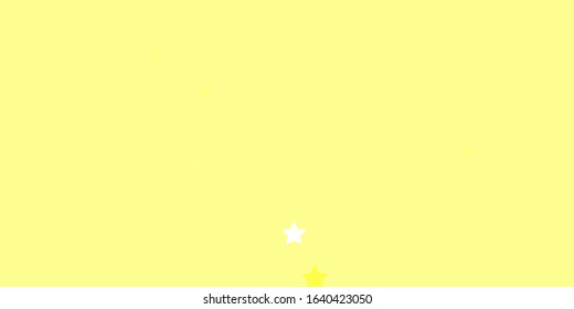 Dark Yellow vector background with colorful stars. Colorful illustration in abstract style with gradient stars. Theme for cell phones.