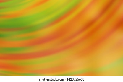 Dark Yellow vector background with curved lines. Glitter abstract illustration with wry lines. Abstract design for your web site.