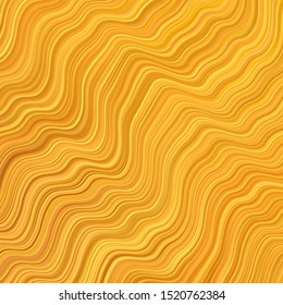 Dark Yellow vector background with curved lines. Brand new colorful illustration with bent lines. Pattern for busines booklets, leaflets