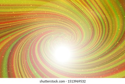 Dark Yellow vector background with galaxy stars. Space stars on blurred abstract background with gradient. Smart design for your business advert.