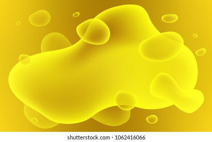 Dark Yellow vector background with lava shapes. Colorful illustration in abstract memphis style with gradient. Pattern for your business design.