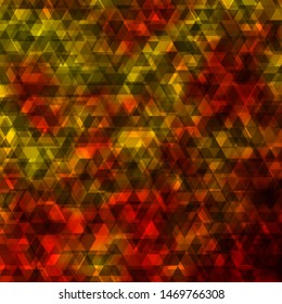 Dark Yellow vector background with lines, triangles. Colorful illustration with triangles in simple style. Pattern for booklets, leaflets