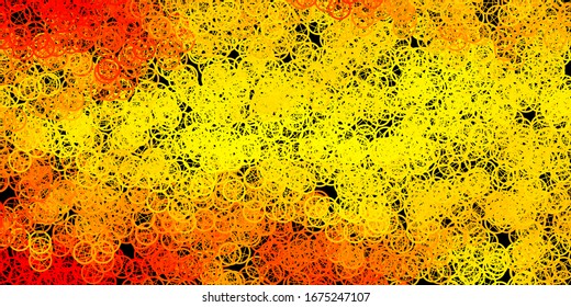 Dark Yellow vector background with occult symbols. Colorful mystic symbols with a gradient in ancient style. Simple base for your occult design.