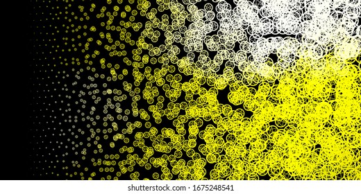 Dark Yellow vector background with occult symbols. Abstract illustration with gothic gradient shapes. Simple design for occult depiction.
