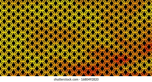 Dark Yellow vector background with occult symbols. Colorful mystic symbols with a gradient in ancient style. Simple design for occult depiction.