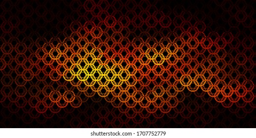 Dark Yellow vector background with occult symbols. Abstract illustration with gothic gradient shapes. Background for esoteric, mystic designs.
