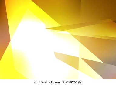 Dark Yellow vector background with polygonal style. Triangles on abstract background with colorful gradient. Elegant design for wallpapers.