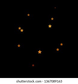 Dark Yellow vector background with small and big stars. Decorative illustration with stars on abstract template. Theme for cell phones.