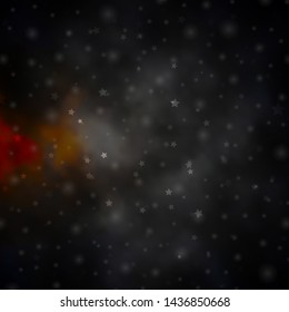 Dark Yellow vector background with small and big stars. Colorful illustration in abstract style with gradient stars. Theme for cell phones.