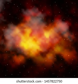 Dark Yellow vector background with small and big stars. Colorful illustration in abstract style with gradient stars. Pattern for wrapping gifts.