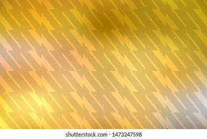 Dark Yellow vector background with straight lines. Colorful shining illustration with lines on abstract template. Best design for your ad, poster, banner.