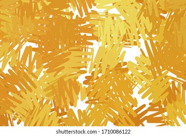 Dark Yellow vector background with straight lines. Colorful shining illustration with lines on abstract template. Pattern for your busines websites.