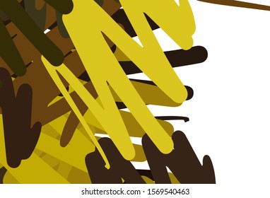 Dark Yellow vector background with stright stripes. Glitter abstract illustration with colorful sticks. Smart design for your business advert.