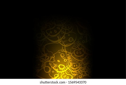 Dark Yellow vector background with tasty food. Beautiful colored illustration with food in doodle style. Template for meal cooking in kitchen.