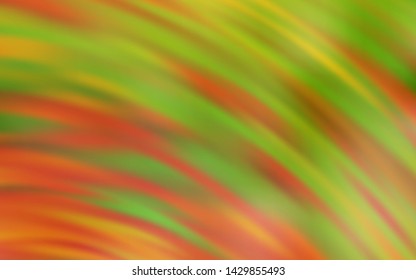 Dark Yellow vector background with wry lines. Modern gradient abstract illustration with bandy lines. Colorful wave pattern for your design.