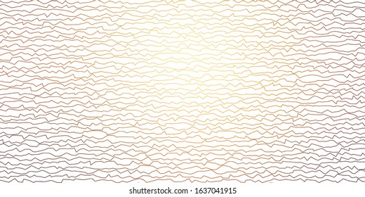 Dark Yellow vector background with wry lines. Colorful illustration with curved lines. Pattern for business booklets, leaflets