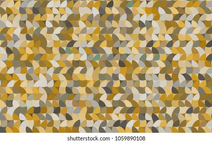 Dark Yellow vector banner with circles, spheres. Abstract spots. Background of Art bubbles in halftone style with colored gradient.