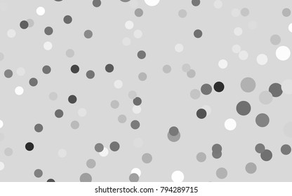 Dark Yellow vector banner with circles, spheres. Abstract spots. Background of Art bubbles in halftone style with colored gradient.
