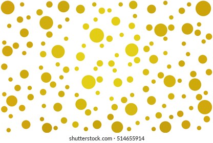 Dark Yellow Vector banners banners set of circles, spheres. Network design, technology science, vector illustration