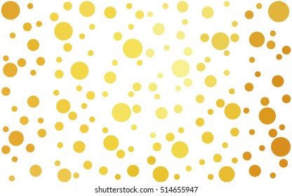 Dark Yellow Vector banners banners set of circles, spheres. Network design, technology science, vector illustration