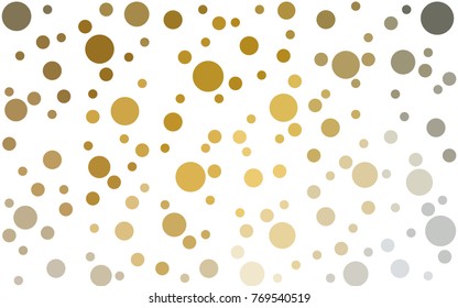 Dark Yellow vector banners set of circles, spheres. Abstract spots. Art Background of bubbles in halftone style with colored gradient.