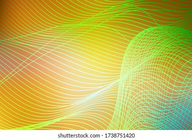 Dark Yellow vector blurred background. An elegant bright illustration with gradient. Background for designs.
