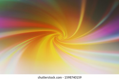 Dark Yellow vector blurred bright pattern. Glitter abstract illustration with gradient design. New way of your design.