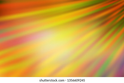 Dark Yellow vector blurred shine abstract background. Colorful illustration in abstract style with gradient. Background for designs.
