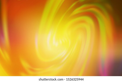 Dark Yellow vector blurred shine abstract texture. Shining colored illustration in smart style. Smart design for your work.