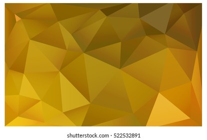 Dark Yellow vector blurry triangle background design. Geometric background in Origami style with gradient. 