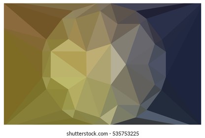 Dark Yellow vector blurry triangle background design. Geometric background in Origami style with gradient. 