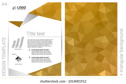 Dark Yellow vector  brochure for ui, ux design. Modern abstract design concept with colorful gradient. Pattern can be used as a template for calendars.