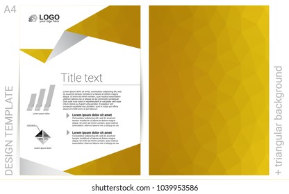 Dark Yellow vector  brochure for ui, ux design. Modern abstract design concept with colorful gradient. New design for a poster, banner of your website.