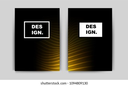 Dark Yellow vector brochure for ui, ux design. Booklet with textbox on colorful abstract background. Pattern can be used as a template for calendars.