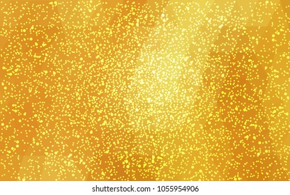 Dark Yellow vector christmas polygon background. Low poly Illustration consisting of triangles with snowflakes. Texture background of New Year celebration.